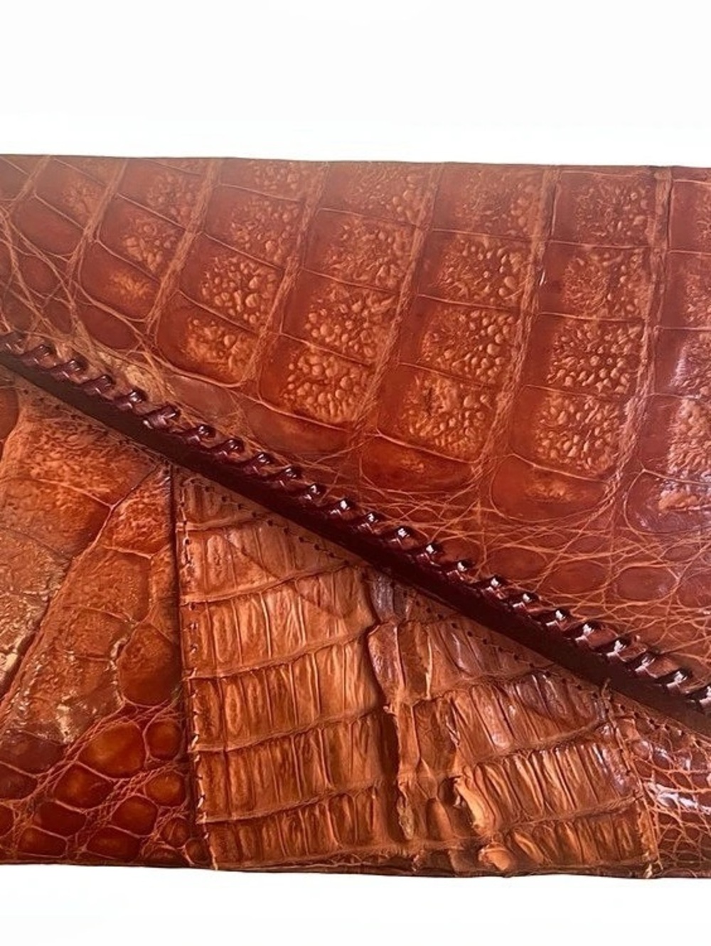 Tropical Handbags Co. Mini Pouch. Alligator Mini Shoulder Bag in Brown